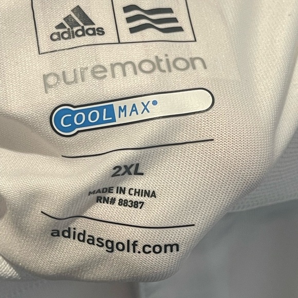 Adidas Golf Puremotion Cool max Short Sleeve Size  2XL - Picture 5 of 6